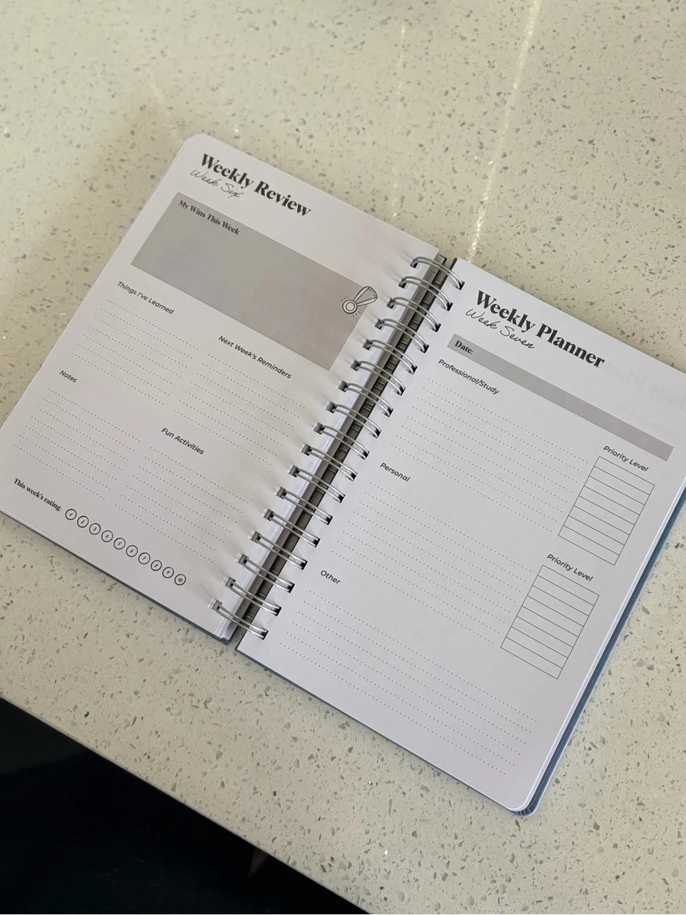 ADHD Planner - Blue Daily Focus & Productivity Notebook